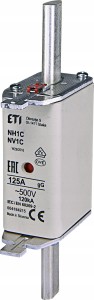 Wkładka topikowa NH1C 125A 500V gG bezpiecznik ETI