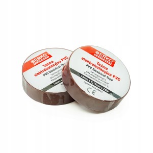 Taśma izolacyjna 19mm 20m BRĄZ duża ERKO TPVC