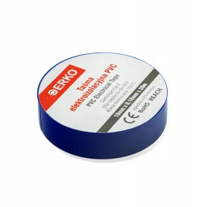 Taśma izolacyjna 19mm 20m niebieska duża ERKO TPVC