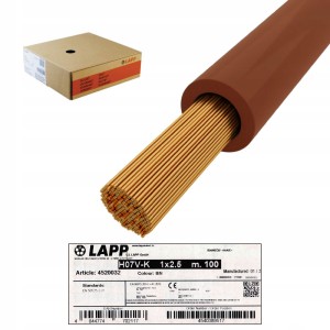 Przewód LgY brązowy H07V-K Lapp 2,5mm2 100m