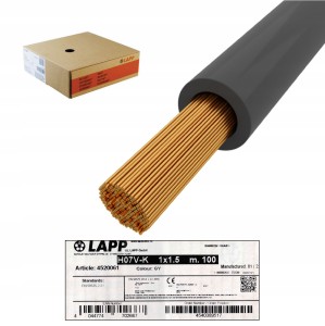 Przewód LgY szary H07V-K Lapp 1,5mm2 100m