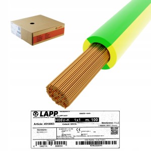 Przewód LgY żółto-zielony H05V-K Lapp 1mm2 100m