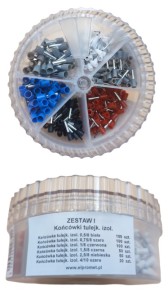 TULEJKI IZOLOWANE ZESTAW 0,5-4MM 430SZT ELPROMET!!