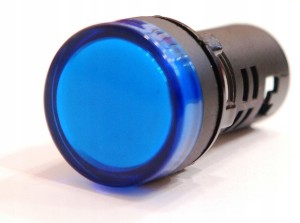 Lampka sygnalizacyjna LED Niebieska 22mm 230V AC/D