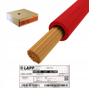 Przewód LgY czerwony H05V-K Lapp 1mm2 100m