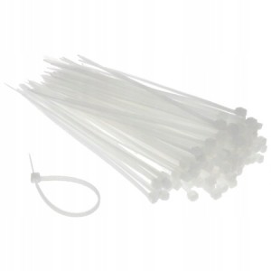 OPASKI ZACISKOWE KABLOWE TRYTYTKI UV BIAŁE 4,8X450