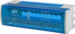Blok rozdzielczy 2P 125A (2x15 otw.) ETI EDB-215