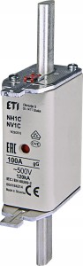 Wkładka topikowa NH1C 100A 500V gG bezpiecznik ETI