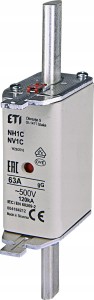 Wkładka topikowa NH1C 63A 500V gG bezpiecznik ETI