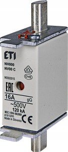 Wkładka topikowa NH00C ETI 004181205 16A gG 500V