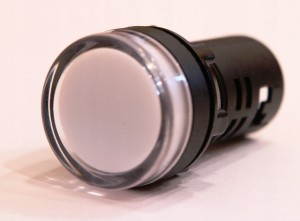 Lampka sygnalizacyjna LED Biała 22mm 230V AC/DC